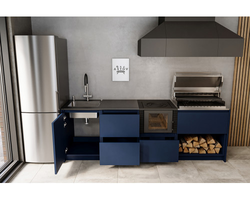 Кухня ASTOV BBQ № 12 (ширина 2640 мм) 