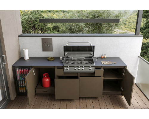 Кухня ASTOV BBQ № 15 (ширина 3050 мм) 