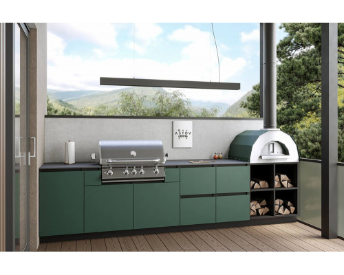 Кухня ASTOV BBQ № 19 (ширина 3500 мм) 