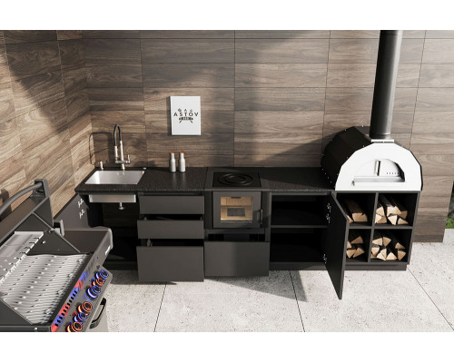 Кухня ASTOV BBQ № 20 (ширина 3200 мм)