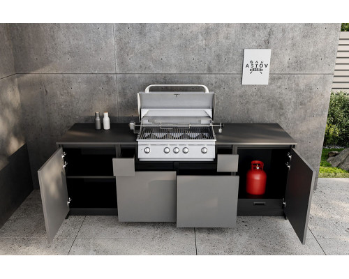 Кухня ASTOV BBQ № 6 (ширина 2440 мм) 