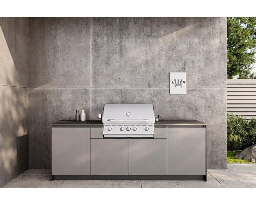 Кухня ASTOV BBQ № 6 (ширина 2440 мм) 