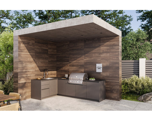 Кухня ASTOV BBQ № 9 (ширина 1820х2920 мм) 