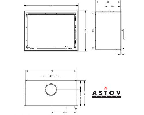 Каминная топка Astov К 7454