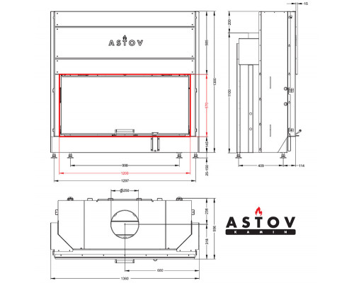 Каминная топка Astov ПС 12057