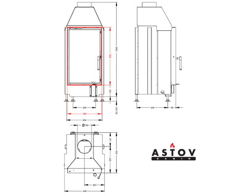 Каминная топка Astov ПС 3865