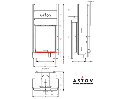 Каминная топка Astov ПС 5574