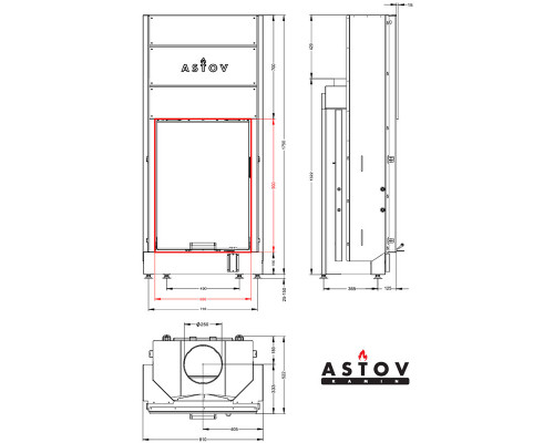 Каминная топка Astov ПС 6590