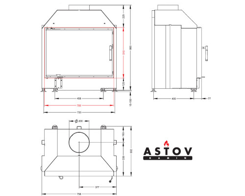 Каминная топка Astov ПС 700