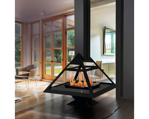 Подвесной камин Aves 31 Сиена центральный со стеклом