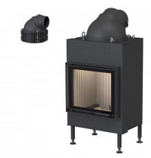 Каминная топка Brunner BKH 5.0 flat 42-50 DT с чугунным дымосборником 200 мм с кольцами