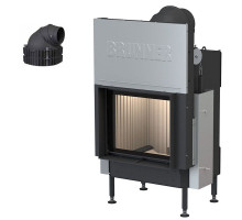 Каминная топка Brunner BKH 5.0 flat 42-50 ST с чугунным дымосборником 200 мм с кольцами
