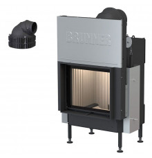 Каминная топка Brunner BKH 5.0 flat 42-50 ST с чугунным дымосборником 200 мм с кольцами
