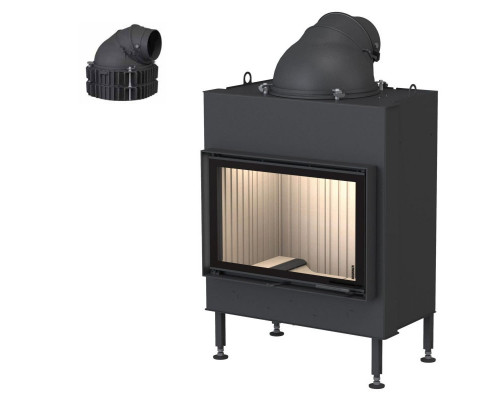 Каминная топка Brunner BKH 5.0 flat 42-66 DT с чугунным дымосборником 200 мм с кольцами Каминная топка Brunner BKH 5.0 flat 42-66 DT с чугунным дымосборником 200 мм с кольцами