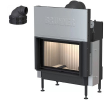 Каминная топка Brunner BKH 5.0 flat 42-98 ST с чугунным дымосборником 200 мм с кольцами