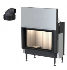 Каминная топка Brunner BKH 5.0 flat 50-82 ST с чугунным дымосборником 200 мм с кольцами