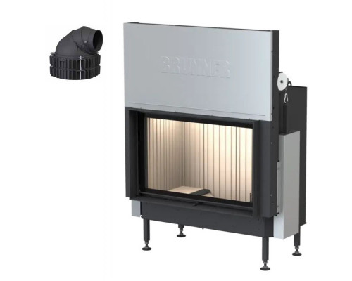 Каминная топка Brunner BKH 5.0 flat 50-82 ST с чугунным дымосборником 200 мм с кольцами Каминная топка Brunner BKH 5.0 flat 50-82 ST с чугунным дымосборником 200 мм с кольцами