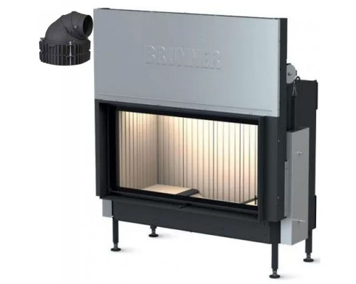 Каминная топка Brunner BKH 5.0 flat 50-98 ST-с чугунным дымосборником 200 мм с кольцами
