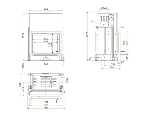 Каминная топка Brunner SK 51-67 lift