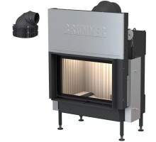 Каминная топка Brunner BKH 5.0 flat 42-66 ST с чугунным дымосборником 200 мм с кольцами