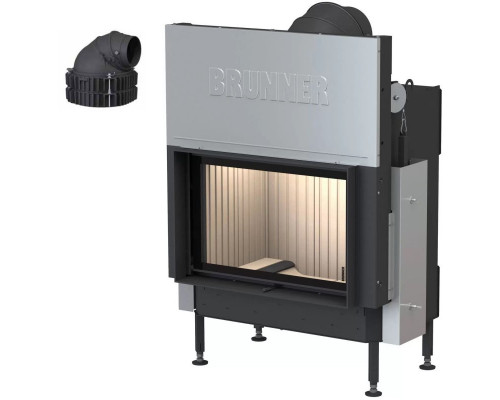 Каминная топка Brunner BKH 5.0 flat 42-66 ST с чугунным дымосборником 200 мм с кольцами Каминная топка Brunner BKH 5.0 flat 42-66 ST с чугунным дымосборником 200 мм с кольцами