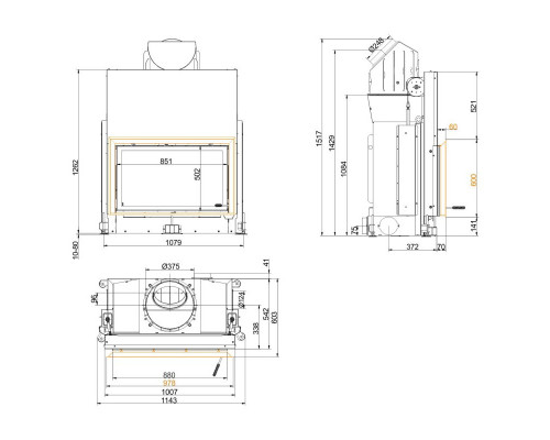 Каминная топка Brunner SK 53-88 с модульным аккумулятором Каминная топка Brunner SK 53-88 с модульным аккумулятором