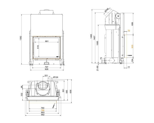 Каминная топка Brunner SK 62-76 lift Каминная топка Brunner SK 62-76 lift