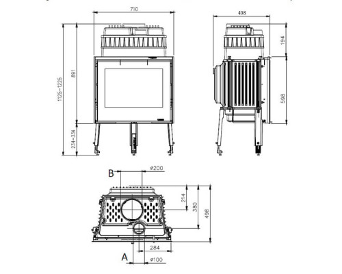 Каминная топка La Nordica Focolare 70 Piano (Фоколер)