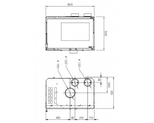 Каминная топка La Nordica Inserto 80 High Pressure (Инсерто )