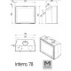 Закрытая топка с прямым стеклом M-Design Интерра 78
