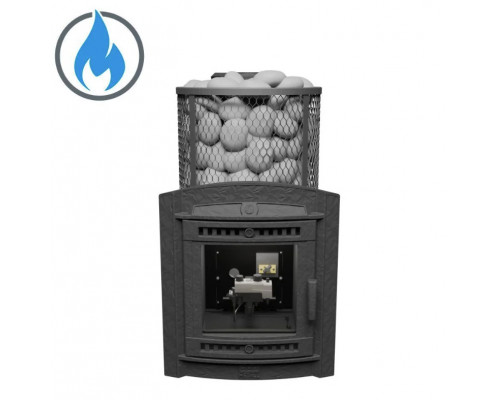 Печь Атмосфера L сетка нержавейка с газовой горелкой для бани