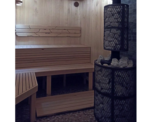 Печь Атмосфера XL сетка нержавейка с газовой горелкой для бани