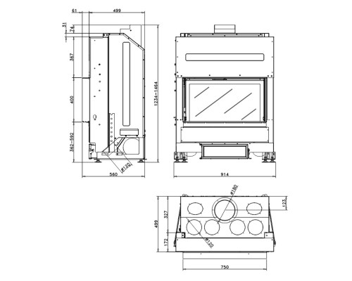 Каминная топка Rocal G425