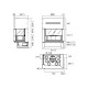 Каминная топка Rocal G300 LD/LI + plus 200 охладитель дыма