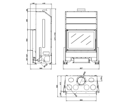 Каминная топка Rocal M350 + plus 200 охладитель дыма Каминная топка Rocal M350 + plus 200 охладитель дыма
