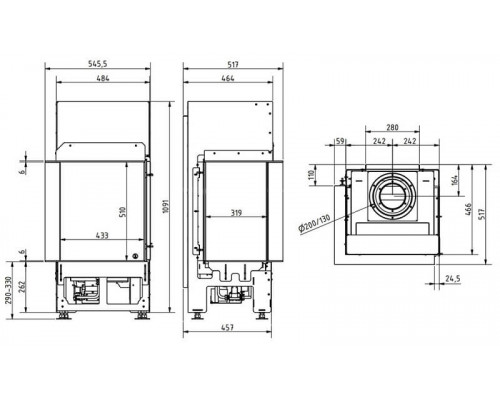 Каминная топка Schmid Ekko G R 45 51 (Экко)