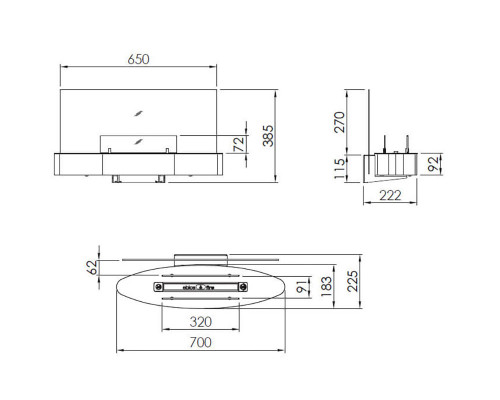 Биокамин Spartherm Elipse Wall Mini Биокамин Spartherm Elipse Wall Mini