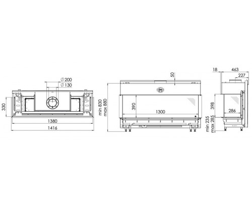 Камин Spartherm Metro 130XT/3-41 RCH