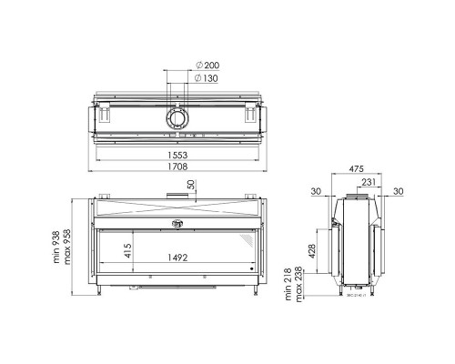 Камин Spartherm Metro 150XT Tunnel RCH