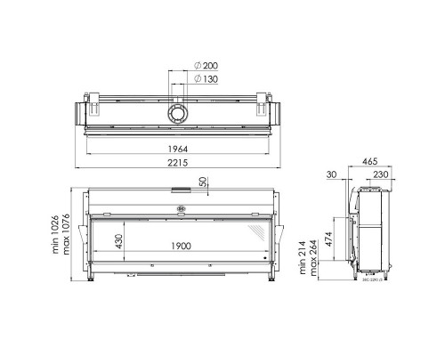 Камин Spartherm Metro 200XT RCH