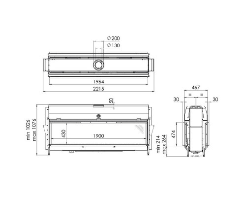 Камин Spartherm Metro 200XT Tunnel RCH