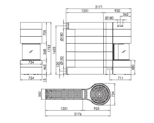 Печь-камин Spartherm Magic 300 Печь-камин Spartherm Magic 300