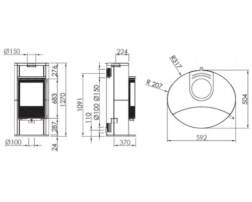 Печь-камин Spartherm Sino City Печь-камин Spartherm Sino City