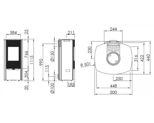 Печь-камин Spartherm Stovo S plus Печь-камин Spartherm Stovo S plus