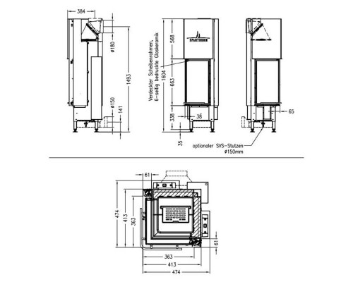 Каминная топка Spartherm Linear 4S Arte 2LR66h Каминная топка Spartherm Linear 4S Arte 2LR66h