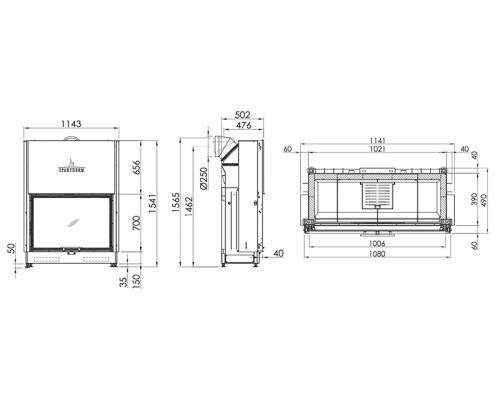 Каминная топка Spartherm Linear 4S Varia 1V100h 2.0 Каминная топка Spartherm Linear 4S Varia 1V100h 2.0