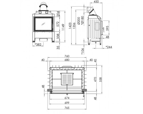 Каминная топка Spartherm Linear 4S Varia 1V57 L Каминная топка Spartherm Linear 4S Varia 1V57 L