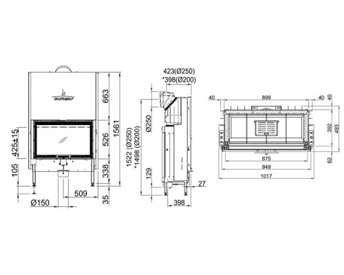 Каминная топка Spartherm Linear 4S Varia 1V87h