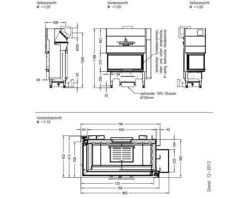 Каминная топка Spartherm Linear 4S Varia AS-2Rh Каминная топка Spartherm Linear 4S Varia AS-2Rh