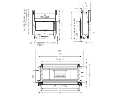 Каминная топка Spartherm Linear 4S Varia AS-FDH Каминная топка Spartherm Linear 4S Varia AS-FDH